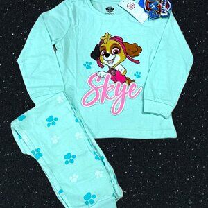 Paw Patrol Skye’s Starry Snooze Pajama Set 4T Turquoise NWT Soft Cotton